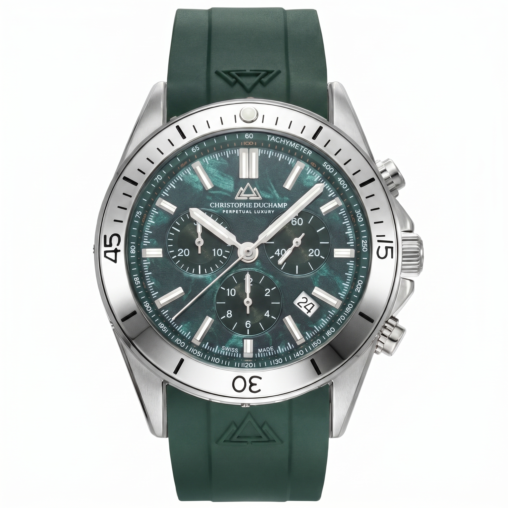 Product photo used to generate the Christophe Duchamp Stratos Meteorite Chronograph ad